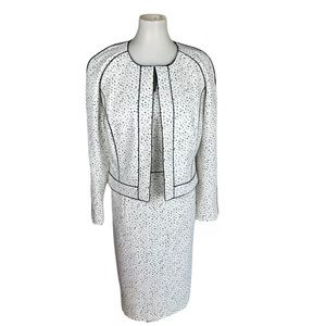 JOHN MEYER 2P Multicolor Polyester Collarless Dress Suit Size